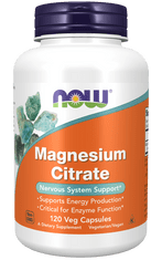 NOW Foods Magnesium Citrate (horčík citrát), 400 mg, 120 rastlinných kapsúl