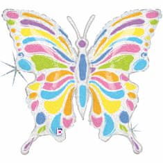 Grabo Fóliový balón supershape Motýl pastelový 84cm