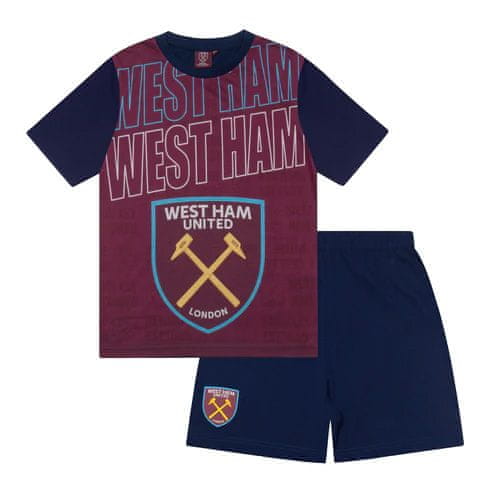 Fan-shop Dětské pyžamo WEST HAM UNITED Text claret Dětská: 10-11 let