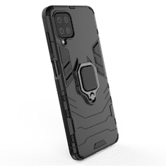 IZMAEL Odolné Puzdro Ring Armor Case pre Samsung Galaxy A12/Galaxy M12 - Čierna KP9714