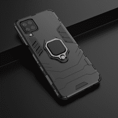 IZMAEL Odolné Puzdro Ring Armor Case pre Samsung Galaxy A12/Galaxy M12 - Čierna KP9714