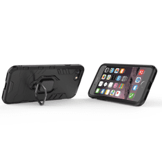 IZMAEL Odolné Puzdro Ring Armor Case pre Apple iPhone 7/iPhone 8/iPhone SE 2020/iPhone SE 2022 - Čierna KP9717