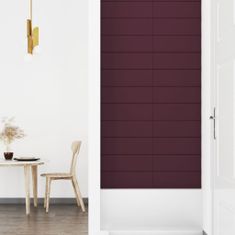 Vidaxl Nástenné panely 12 ks fialové 90x15 cm látka 1,62 m²