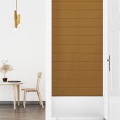 Vidaxl Nástenné panely 12 ks hnedé 90x15 cm zamat 1,62 m²