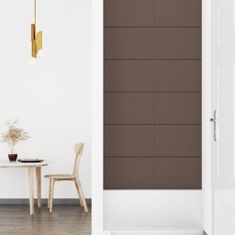 Vidaxl Nástenné panely 12 ks sivohnedé 90x30 cm látka 3,24 m²