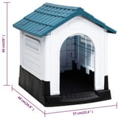 Petromila vidaXL Búda pre psa modrá 57x68x66 cm polypropylén