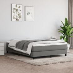 Petromila vidaXL Boxspring posteľ s matracom tmavosivá 140x190 cm látka