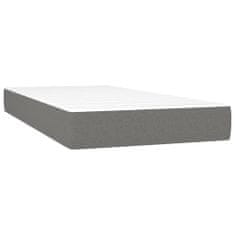 shumee Boxspring posteľ s matracom tmavosivá 200x200 cm látka