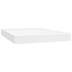 shumee Boxspring posteľ s matracom biely 140x190 cm umelá koža