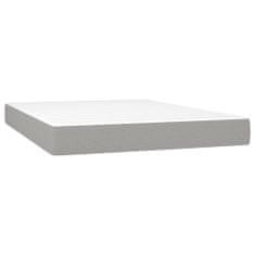 shumee Boxspring posteľ s matracom bledosivá 140x200 cm látka