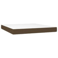 shumee Boxspring posteľ s matracom tmavohnedá 180x200 cm látka