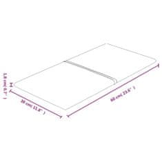 Vidaxl Nástenné panely 12 ks krémové 60x30 cm zamat 2,16 m²