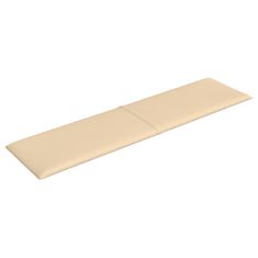 Vidaxl Nástenné panely 12 ks krémové 60x15 cm látkové 1,08 m²