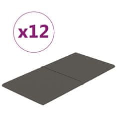 Vidaxl Nástenné panely 12 ks tmavosivé 60x30 cm zamat 2,16 m²