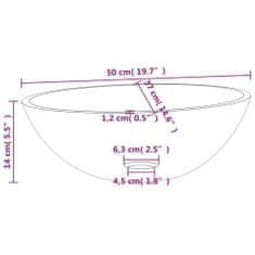 Vidaxl Umývadlo sklo 50x37x14 cm matné