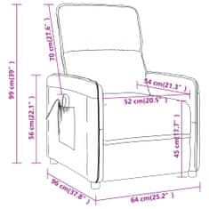 Vidaxl Sklápacie masážne kreslo bledosivé mikrovláknová tkanina