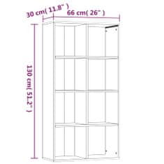 Petromila vidaXL Knižnica/komoda sivá sonoma 66x30x130 cm spracované drevo