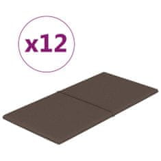 Vidaxl Nástenné panely 12 ks sivohnedé 60x30 cm látka 2,16 m²