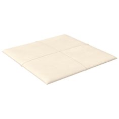 Vidaxl Nástenné panely 12 ks krémové 30x30 cm zamatové 1,08 m²