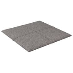 Vidaxl Nástenné panely 12 ks bledosivé 30x30 cm látkové 1,08 m²