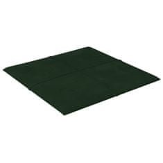 Vidaxl Nástenné panely 12 ks tmavozelené 30x30 cm zamat 1,08 m²