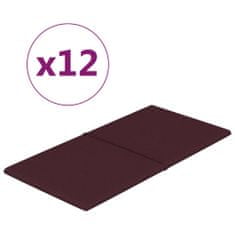 Vidaxl Nástenné panely 12 ks fialové 60x30 cm látka 2,16 m²