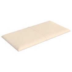 Vidaxl Nástenné panely 12 ks krémové 30x15 cm zamat 0,54 m²