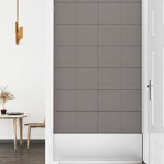 Vidaxl Nástenné panely 12 ks bledosivé 60x30 cm látka 2,16 m²