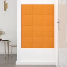 Vidaxl Nástenné panely 12 ks žlté 30x30 cm látkové 1,08 m²