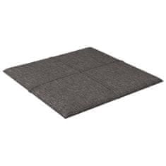 Vidaxl Nástenné panely 12 ks tmavosivé 30x30 cm látkové 1,08 m²