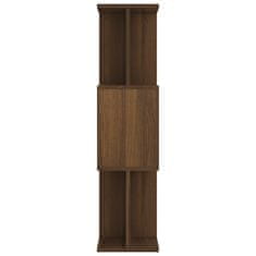 Vidaxl Knižnica/priehradka hnedý dub 80x24x96 cm spracované drevo