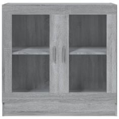 Vidaxl Vitrína sivý dub sonoma 82,5x30,5x80 cm spracované drevo