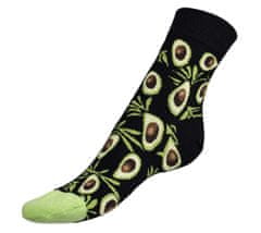 Ponožky Avokádo - 39-42 - čierna, zelená