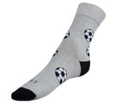 Ponožky Futbal - 43-46 - šedá, čierna