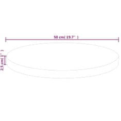 Vidaxl Okrúhla stolová doska Ø50x2,5 cm neošetrený dubový masív