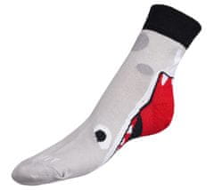 Ponožky Žralok 2 - 39-42 - šedá, červená