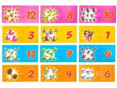 JOKOMISIADA Vzdelávacia hra Manžetové gombíky puzzle s číslami GR0309