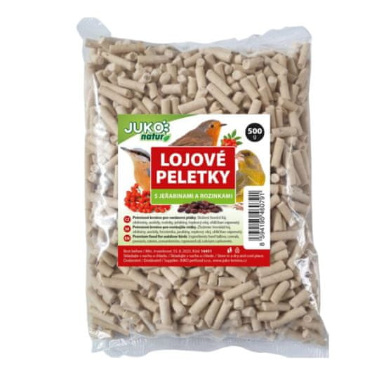 Juko Lojové peletky s hrozienkami a jarabinami 500 g