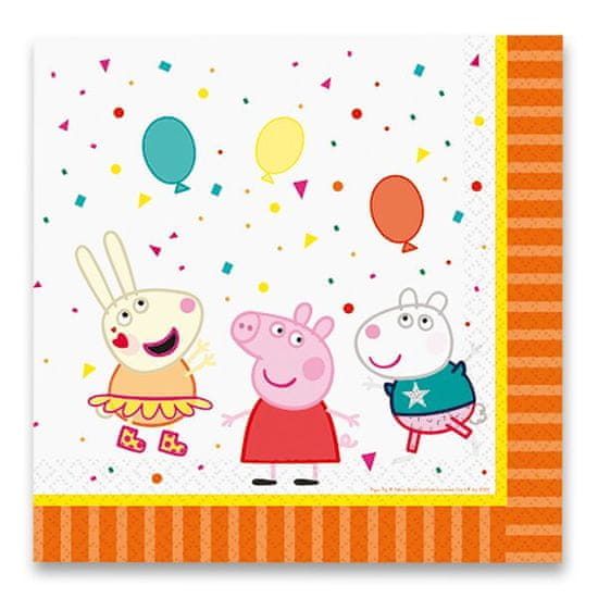 Peppa Pig Papierové obrúsky 33 x 33 cm, 16 ks