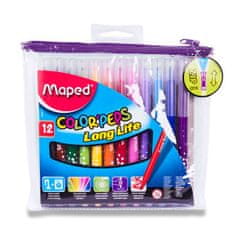 Maped Detské fixky Color&#39;Peps Long Life 12 farieb, puzdro na zips