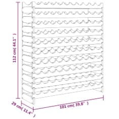 Vidaxl stojan na víno 101x29x112 cm masívna borovica