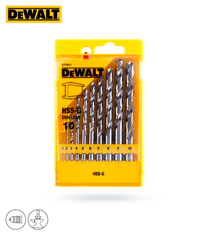 DeWalt Sada 10-dielnych vrtákov do kovu HSS-G DIN338