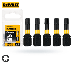 DeWalt T25 25mm TORSION rázové bity 5cz