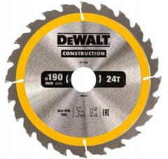 DeWalt Pilový kotúč na drevo 190mm 30mm 24z DT1944