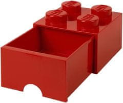 LEGO Úložný box so šuplíkom 4 - červený