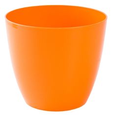 Plastkon Obal na kvetináč ELLA plastový oranžový lesklý d11x10cm