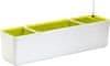 truhlík samozavlažovací Berberis - biela + zelená 80 cm