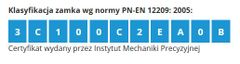 Gerda Horný zámok ZN-100 3 kľúče ATEST SATYNA