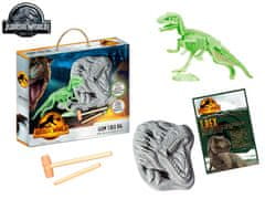 Mikro Trading Sada JURASSIC WORLD vymodeluj si vlastnú kostru dinosaura T-Rexa svietiacu v tme s príslušenstvom v krabici