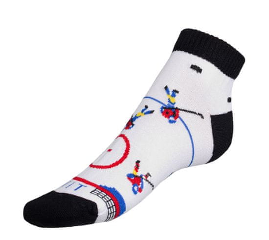 Ponožky nízke Hokej - 35-38 - biela, čierna, červená